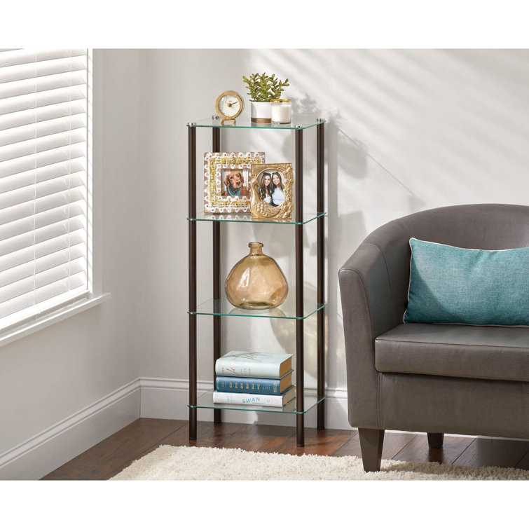 Ivy Bronx Barryan Glass Freestanding Bathroom Shelves Wayfair